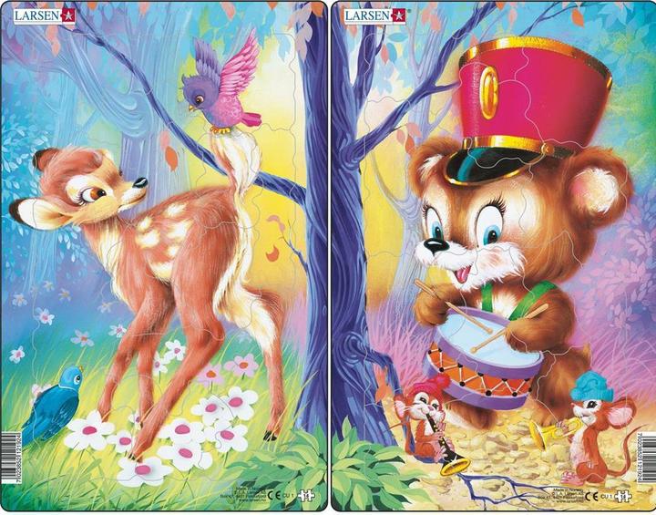 Produktbild Larsen Puzzle - Niedliche Tiere (2er-Set Midi) (14 Teile)