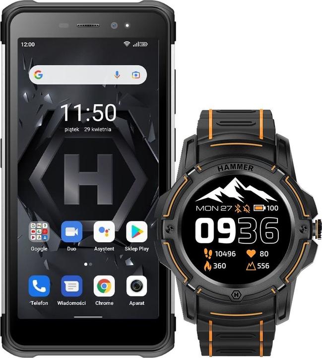 Myphone HAMMER Iron 4 4/32GB + Watch Plus (Silber)