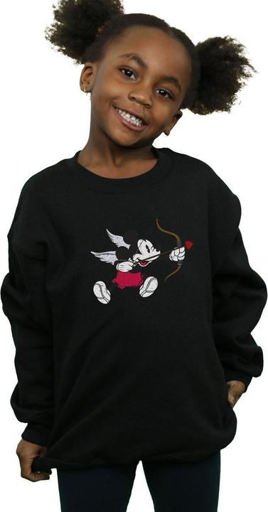 Actual product image Disney Girls Mickey Mouse Love Cherub Sweatshirt (128)
