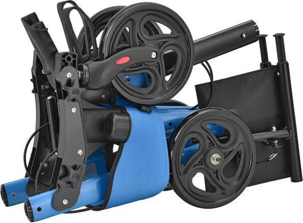 Image du produit Juskys Rollator pliable Vital avec siège et sac à provisions