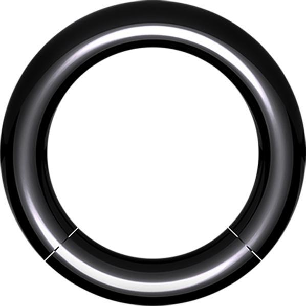 Star Piercing Segmentring schwarz (Acryl, ohne Messing)