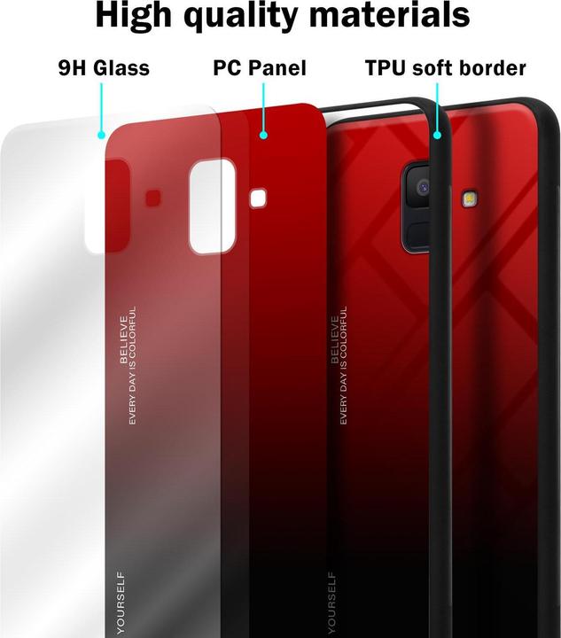 Image du produit Cadorabo Couverture en verre TPU 2 couleurs (Samsung Galaxy J6 (2018))