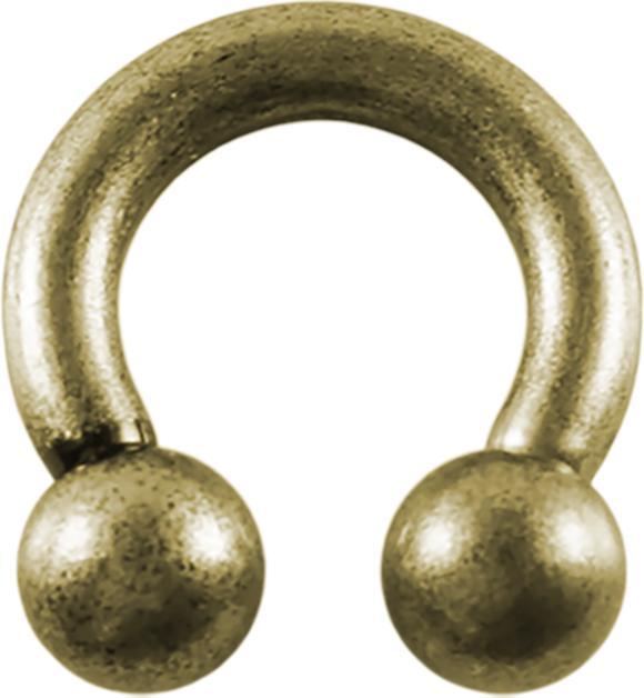 Immagine prodotto Star Piercing Bilanciere circolare in oro vecchio con due sfere (senza ottone, Acciaio chirurgico 316L)
