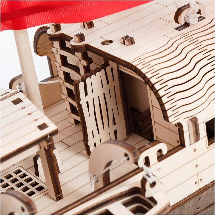 Actual product image Eco Wood Art Mechanical 3D wooden-puzzle - Old asian sailing ship (Djong)
