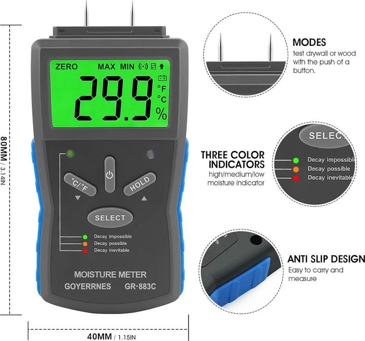 Produktbild Goyerrnes Feuchtemessgerät GR-883C