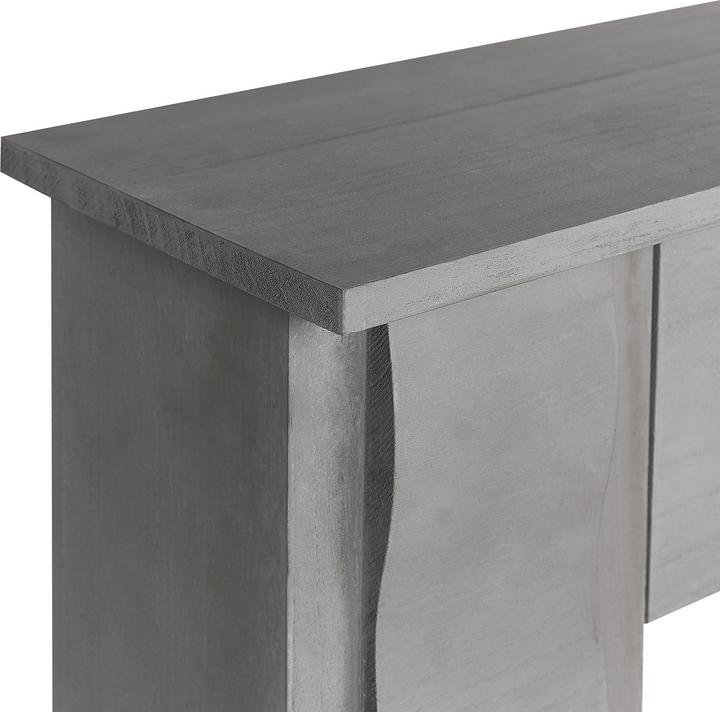 Immagine prodotto Beliani Cornice per caminetto in legno di Paulownia grigio 23 x 97 x 99 cm MANDRE