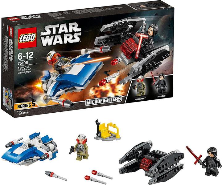Produktbild LEGO A-Wing vs. Tie Silencer Microfighters (75196, LEGO Star Wars)