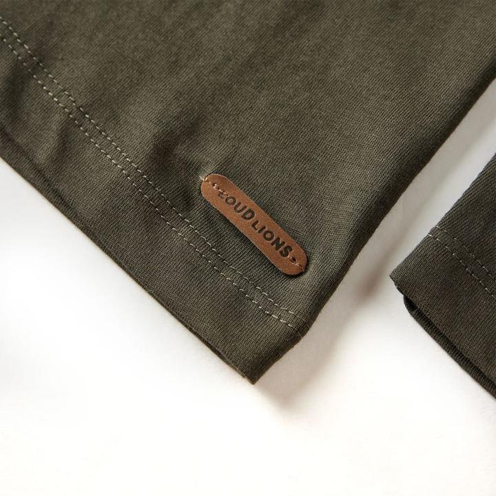 Produktbild VidaXL Kinder-Langarmshirt Khaki 92,Material: 100 % Baumwolle,Farbe (92)