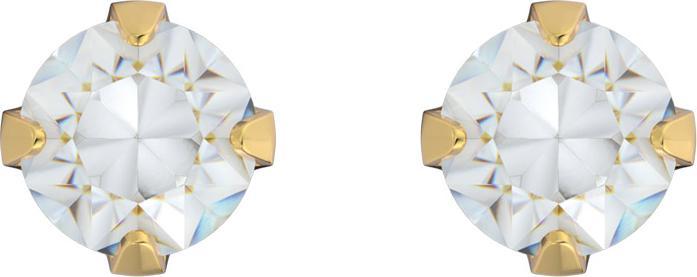 Actual product image Studex Sensitive stud earrings Tiffany Gold Zirconia 5 mm (Stainless steel)
