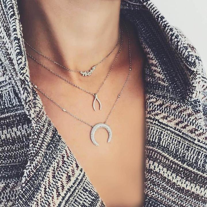 Immagine prodotto Candy Collana Wishbone, argento 925 (Argento 925, 42 - 45 cm)
