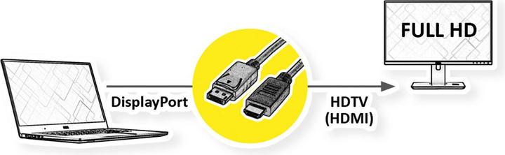 Immagine prodotto Roline Cavo DP-HDTV (3 m, DisplayPort)