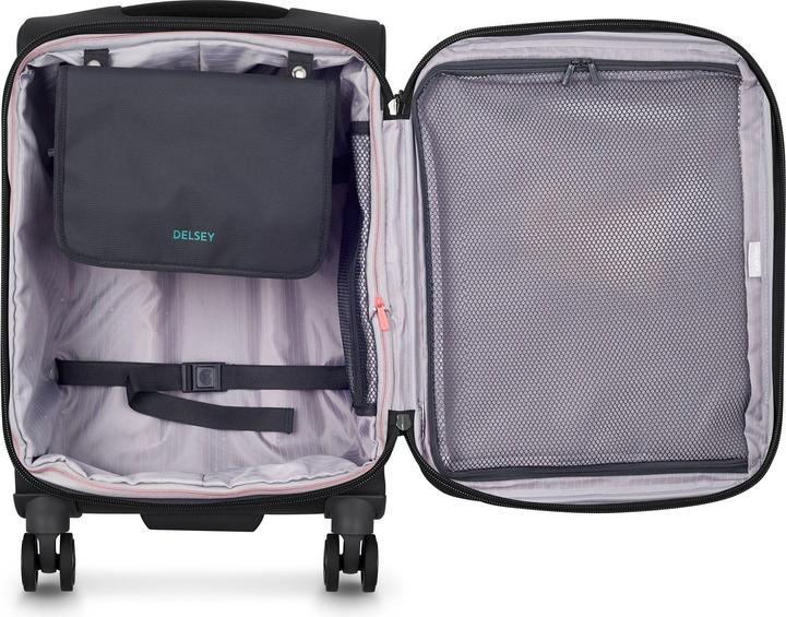 Actual product image Delsey Helium DLX Expandable -matkalaukku, musta (43 l, Hand luggage (up to 50 litres))