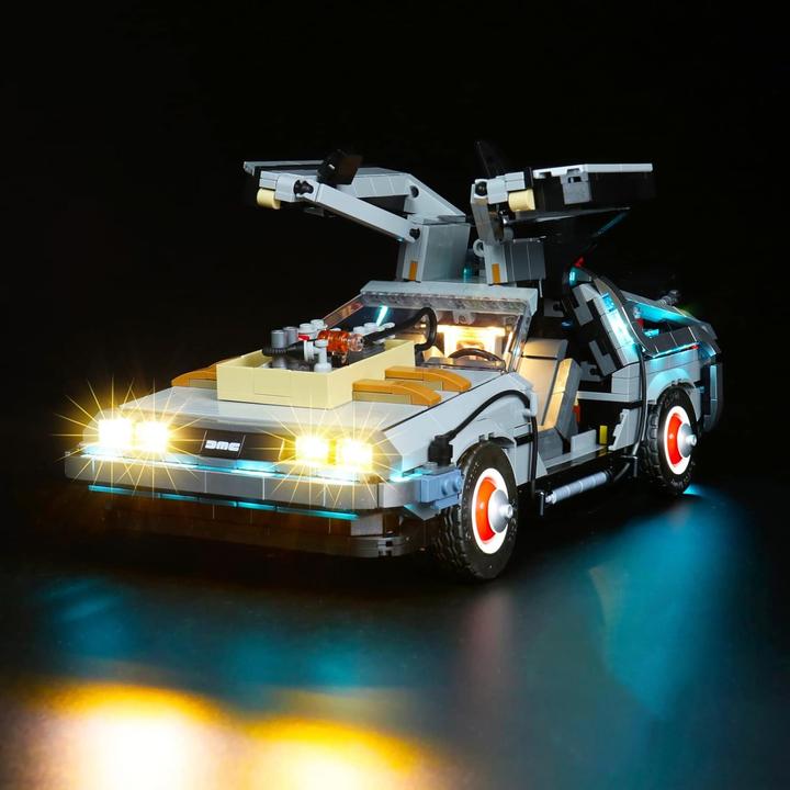 Actual product image BrickBling LED Light Set for LEGO Back to the Future: DeLorean - The Time Machine
