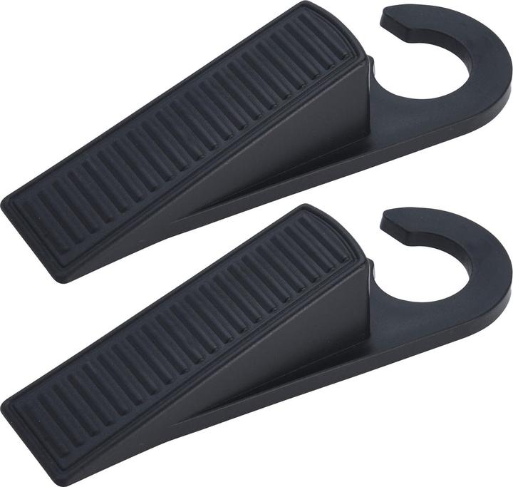 Produktbild Casativo Türkeile aus Kunststoff, schwarz, Türstopper mit Haken, 2er Set (2 Stück)