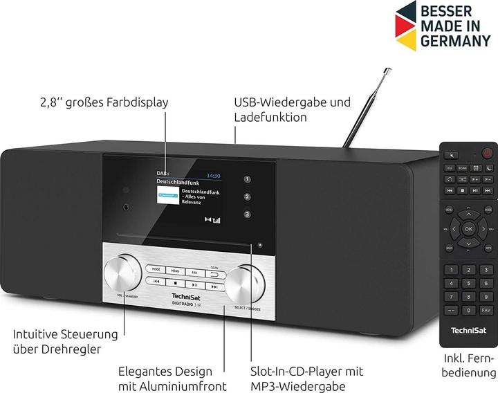 Immagine prodotto TechniSat DigitRadio 3 IR (FM, DAB, Web radio, Bluetooth, WiFi)