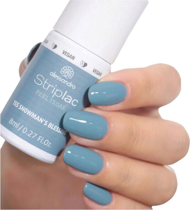 Image du produit Alessandro Striplac Peel or Soak - Bénédiction du bonhomme de neige (Bleu, Petrol, Gris, Vernis à ongles peel off)