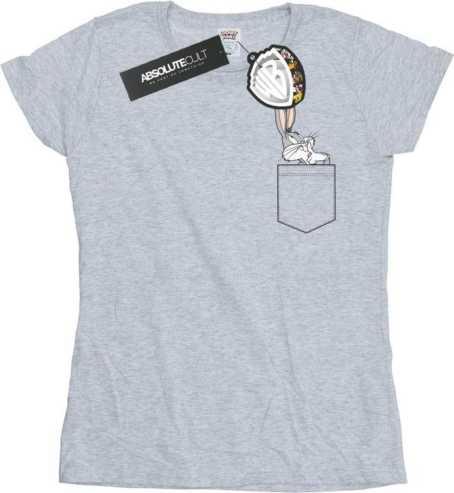 Image du produit Looney Tunes - T-shirt BUGS BUNNY FAUX POCKET - Femme (S)