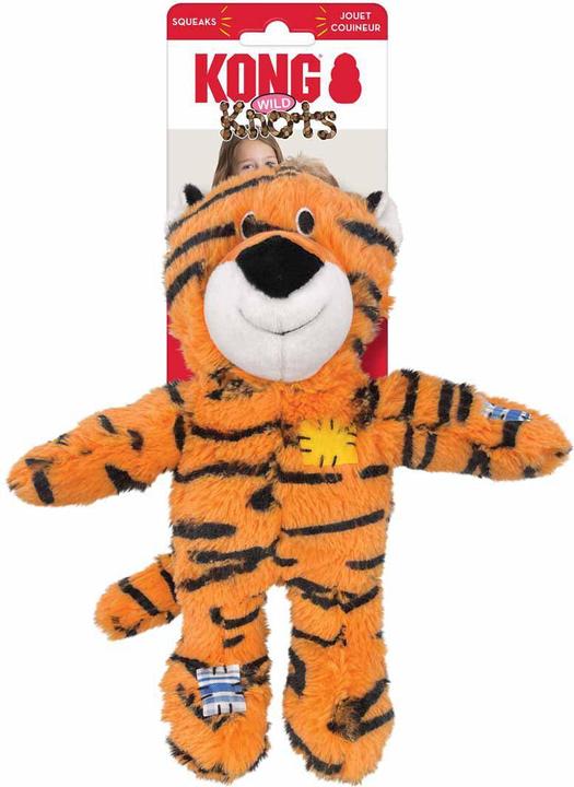 KONG - Wild Knots Tiger Squeak Toy M/L (634.7376) (Plüschspielzeug Hund)
