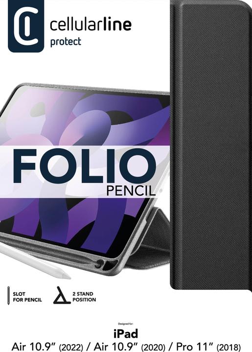 Actual product image Cellularline Folio Pen (IPad Air 10.9, iPad Air Pro 11)