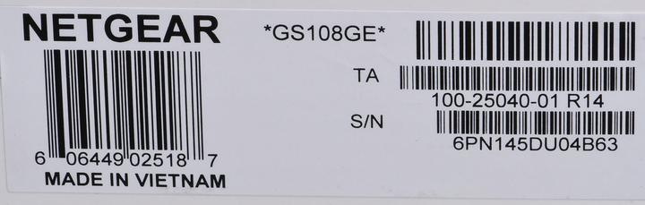 Nährwerte und Zutaten Netgear Gs108ge (8 Ports)