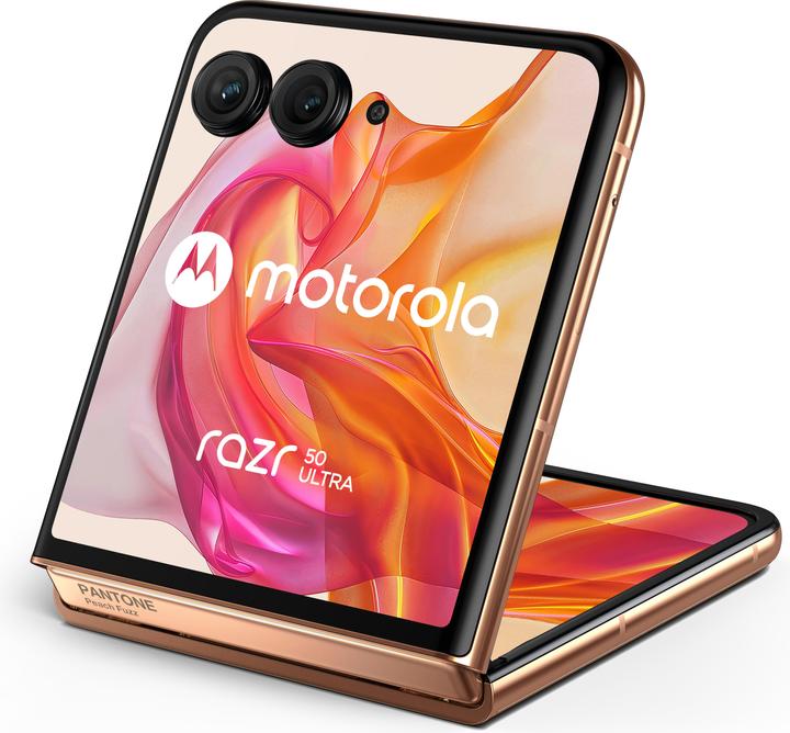 Immagine prodotto Motorola Razr 50 Ultra (512 GB, Peach Fuzz, 6.90", SIM + eSIM, 50 Mpx, 5G)