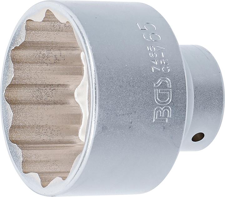 Produktbild BGS Steckschlüssel-Einsatz Zwölfkant Antrieb Innenvierkant 20 mm (3/4") SW 65 mm (65 mm)