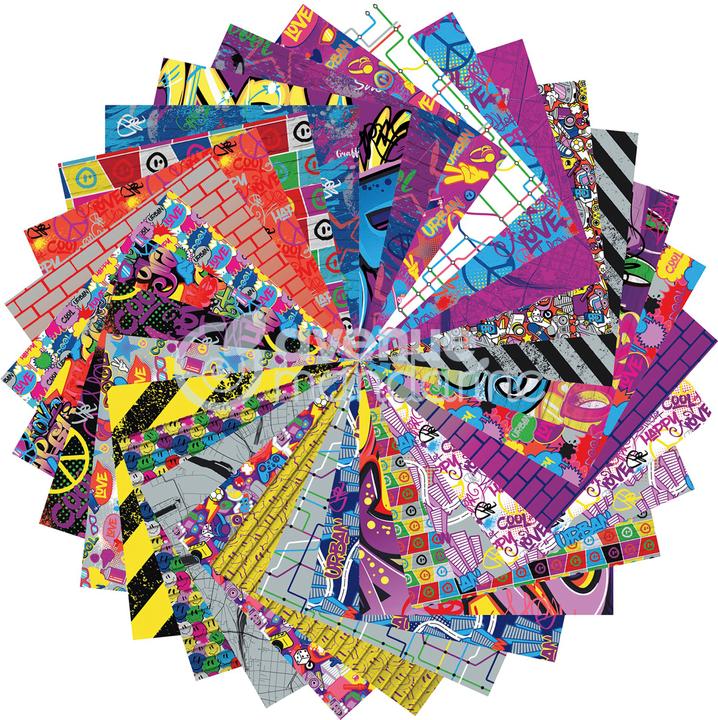Image du produit Avenue Mandarine Origami Paper, Street Art - (70 g/m², 60 x)
