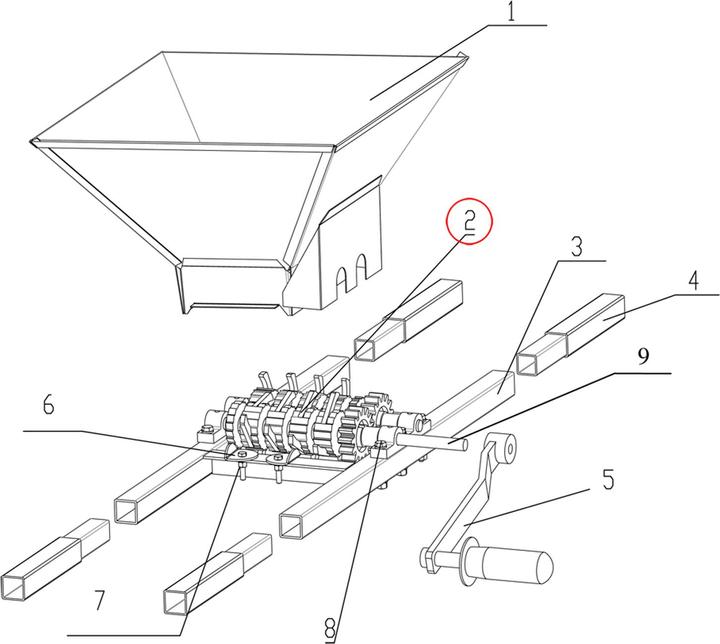 Immagine prodotto Wiltec Ricambio Albero di trasmissione Mulino per frutta 7 L Pressa per sidro Frantoio per frutta
