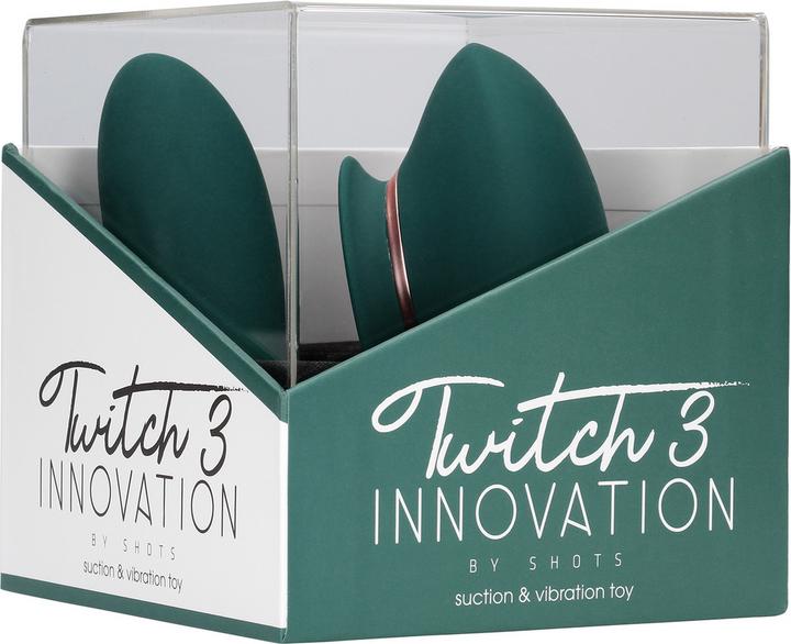 Immagine prodotto Innovation Twitch 3 - Vibratore ricaricabile e aspirante - Silicone - 10 velocità - Verde bosco