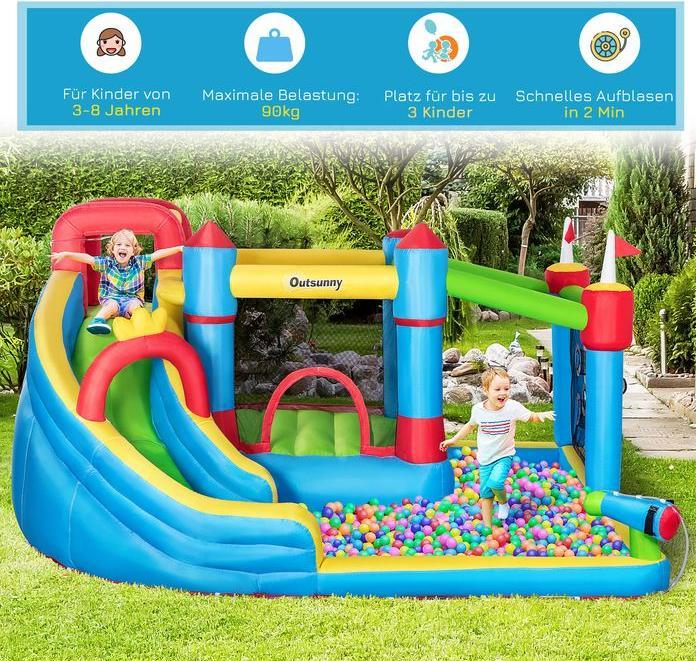 Immagine prodotto Swisshandel24 Castello gonfiabile Tessuto Oxford (100% poliestere) Colorato