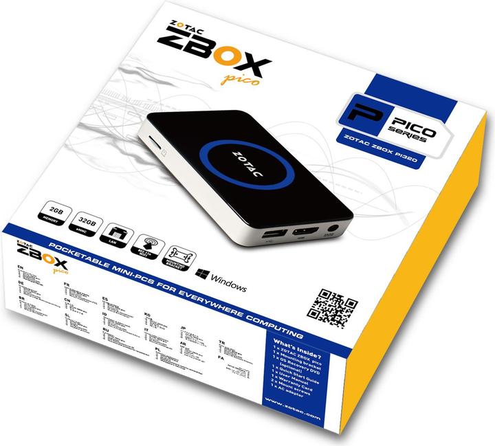 Produktbild Zotac ZBOX PI320 pico (Intel Atom Z3735F, 2 GB, 32 GB)