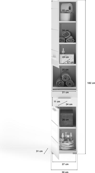 Immagine prodotto Xonox Home Linus (30 x 31 x 182 cm)