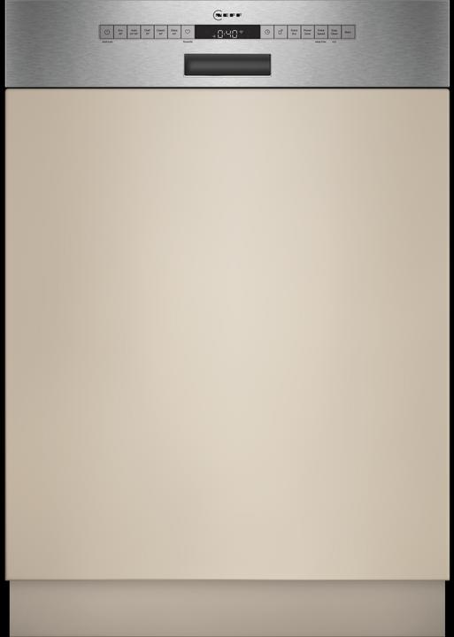 Neff N 50, Integrated dishwasher, 60 cm, Brushed steel, S145EAS16E