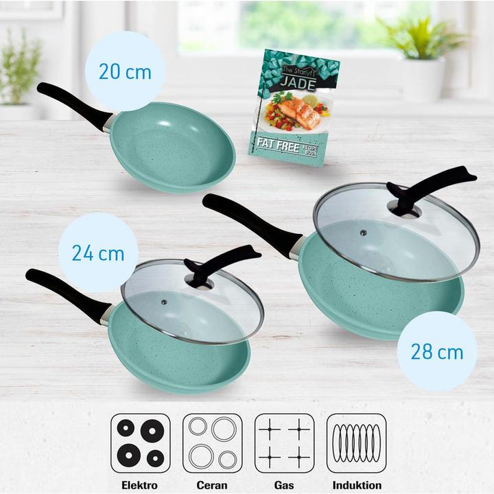 Actual product image Starlyf Jade Pan Set (20 cm, Frying pan, Aluminium)