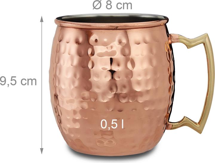 Productafbeelding Relaxdays Mok (5 dl, 4 x, Moscow Mule Mok)