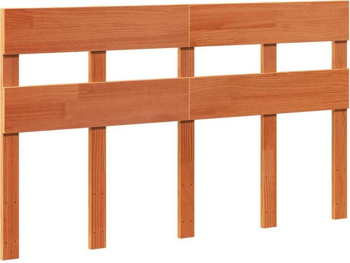Actual product image VidaXL Solid wood bed Wooden bed Bed pallet bed with headboard 135x190cm pine (135 x 190 cm)
