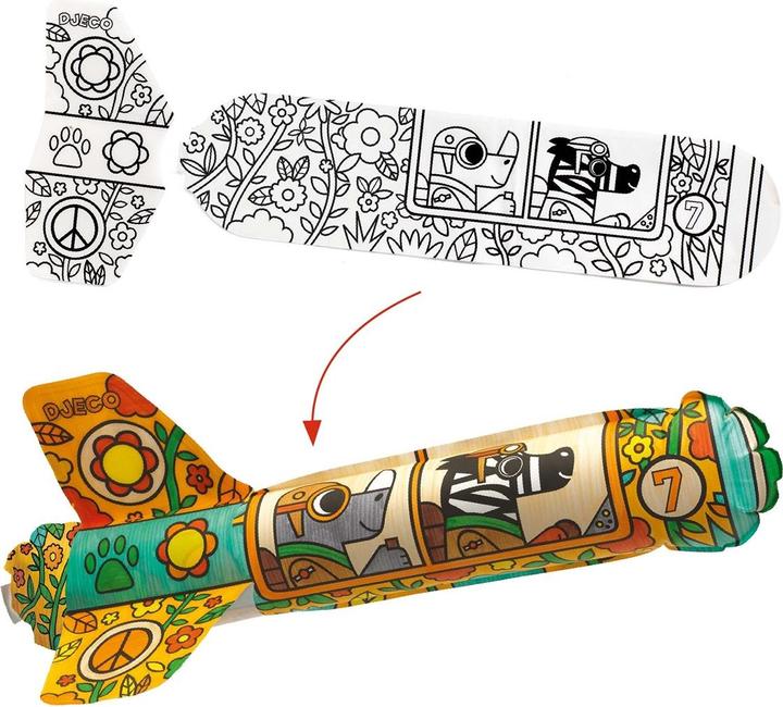 Actual product image Djeco Airman for coloring