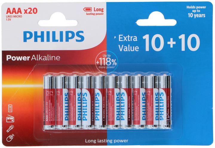 Image du produit Philips Piles AAA - LR03/1.5V - 20 pièces - Piles alcalines (20 pcs)