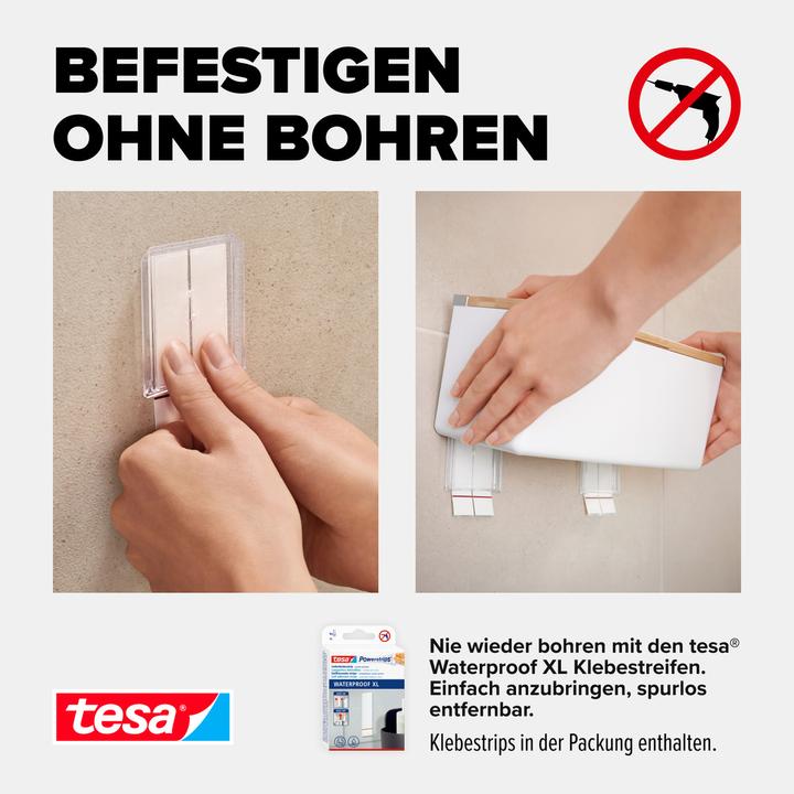 Produktbild tesa BABOO Aufbewahrungsbox mit Deckel, klein inkl. Klebelösung ohne Bohren