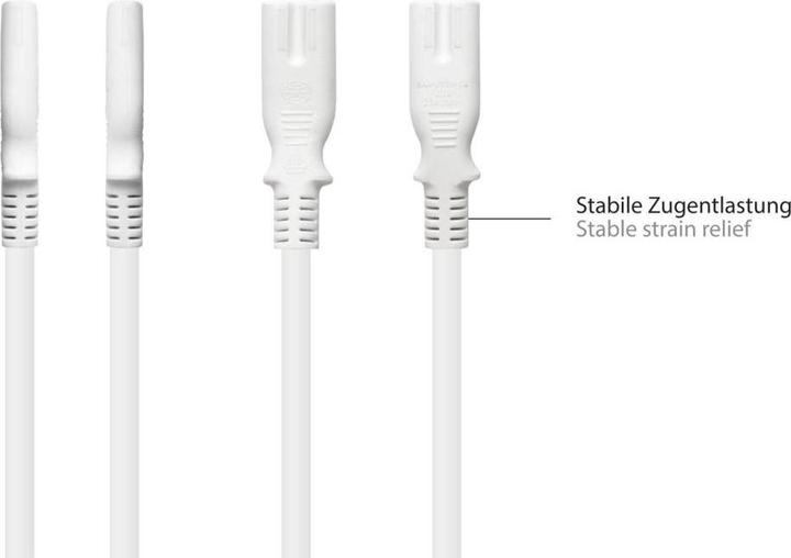 Produktbild Kabelmeister Netzkabel Schutzkontakt-Stecker Typ E+F (90° gew.) an Kaltgeräte-Buchse C19, schwarz (1 m)