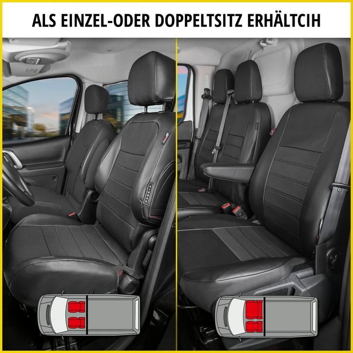Image du produit Walser Housse de siège auto Premium pour Fiat Talento 06/2016-Aujourd'hui, 2 housses de siège simples avant