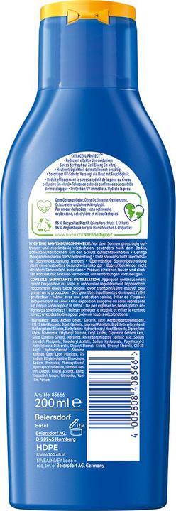Produktbild NIVEA Sun Protect & Moisture Sonnenmilch (Sonnenmilch, SPF 50+, 200 ml, 240 g)