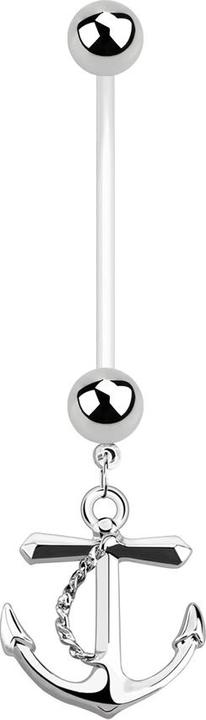 Produktbild Star Piercing Banane Schwangerschaft mit Anker (ohne Messing, Chirurgenstahl 316L, Bioflex)