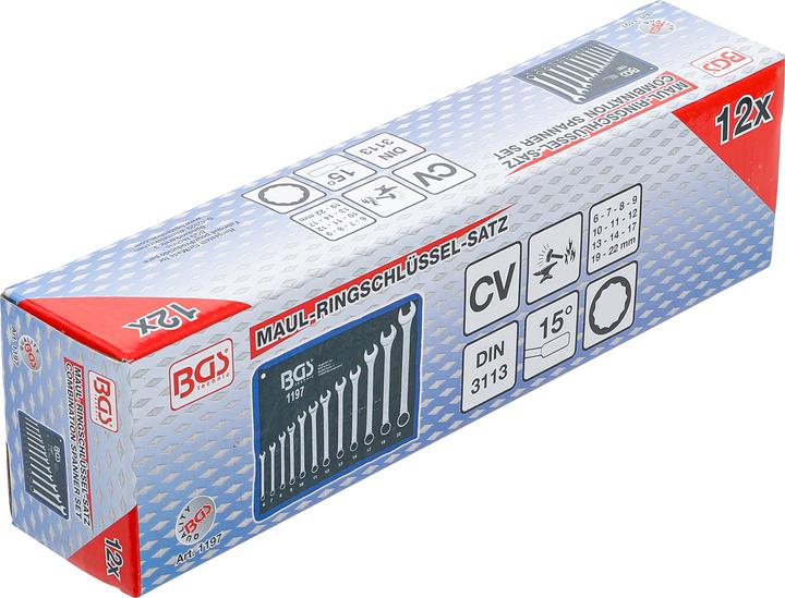 Produktbild BGS Maul-Ringschlüssel-Satz (22 mm, 8 mm, 10  mm, 14 mm, 11 mm, 7 mm, 12 mm, 19 mm, 17 mm, 20 mm, 13 mm, 6 mm, 9 mm)