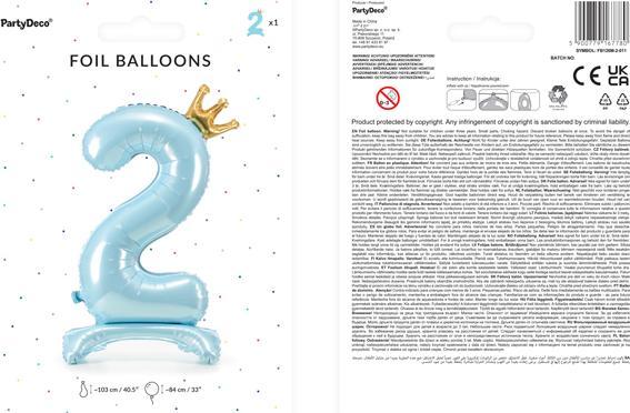 Produktbild Partydeco Zahl 2 (1 x)