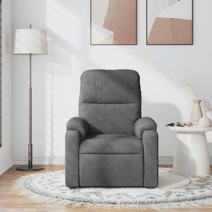 Immagine prodotto VidaXL Sedia da massaggio in tessuto microfibra grigio scuro, colore