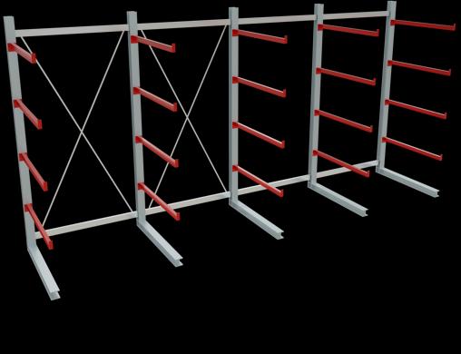 Immagine prodotto Schulte Lagertechnik K 6000 scaffale base a sbalzo 5 montanti - 1 lato