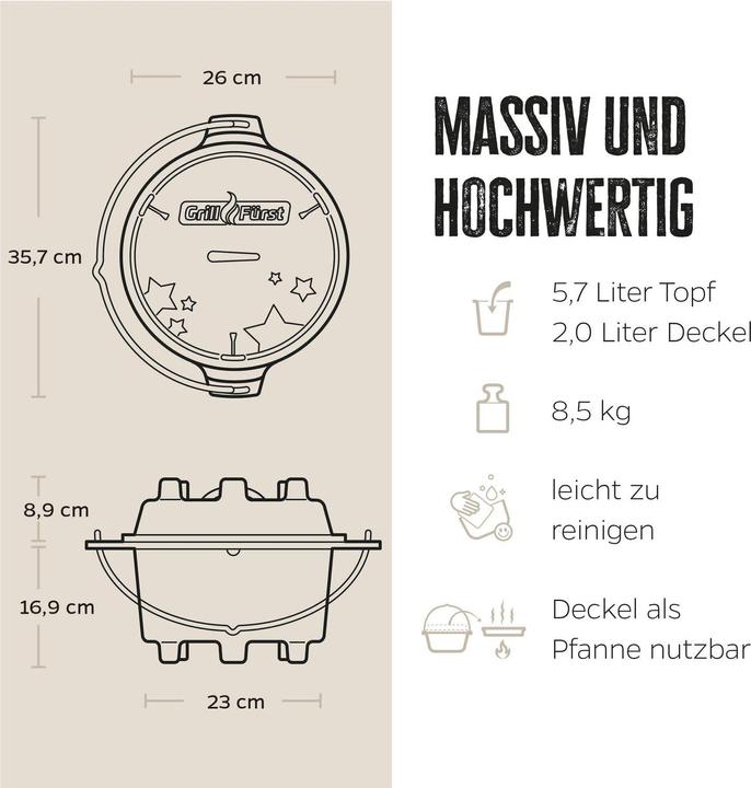 Image du produit Grillfürst Dutch Oven BBQ Edition DO6