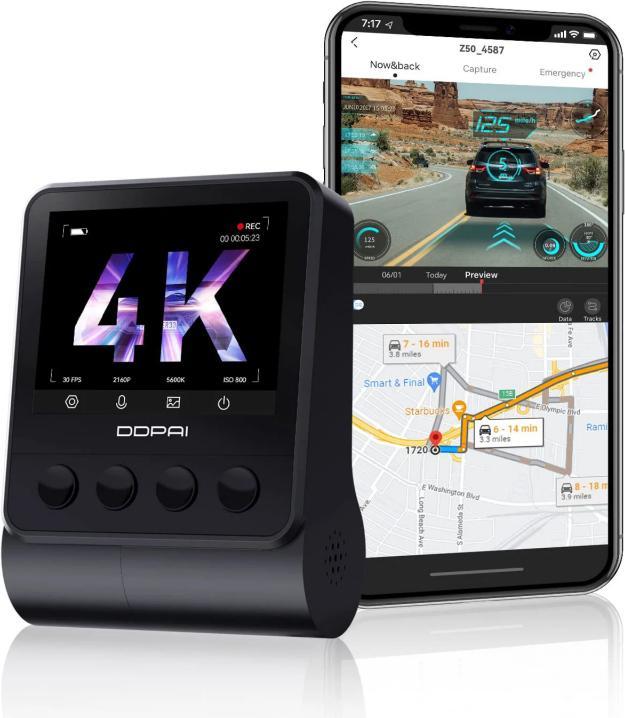 Actual product image DDpai Z50 Gps Dual (GPS receiver, Wi-Fi, Built-in display, 4K)