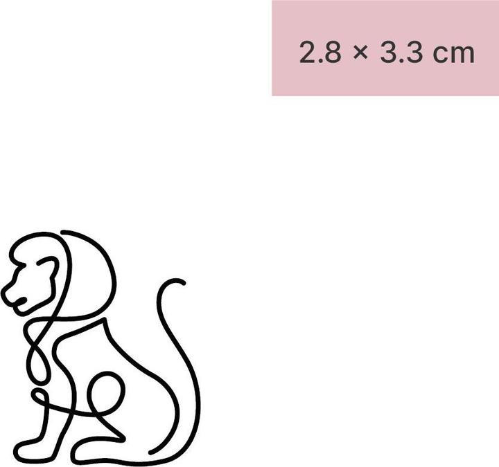 Produktbild minink Temporäres Tattoo – Abstrakter Löwe